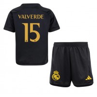 Camiseta Real Madrid Federico Valverde #15 Tercera Equipación para niños 2023-24 manga corta (+ pantalones cortos)